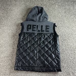Pelle Pelle Gray and Black Quilted Vest